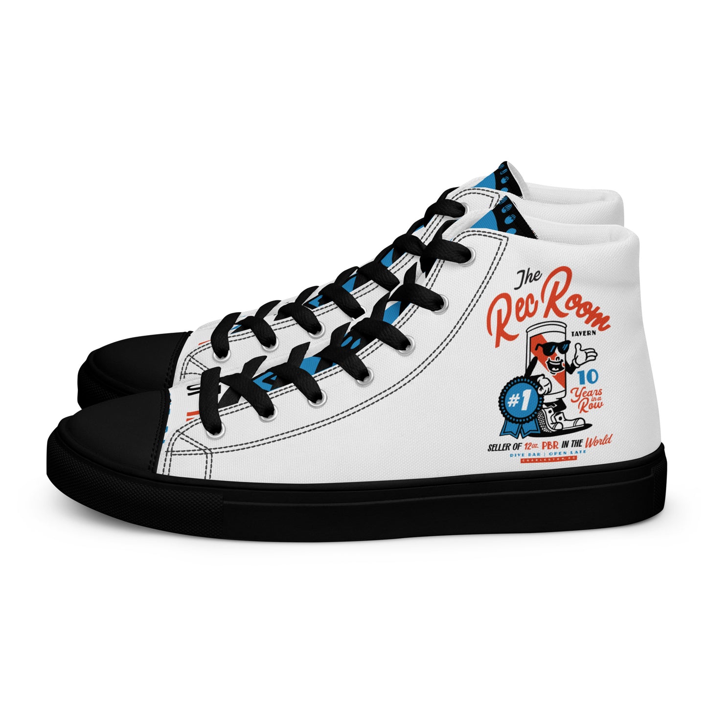 10 Years of PBR Recovery Room Women’s high top canvas shoes