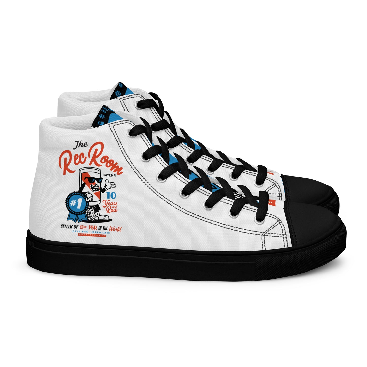 10 Years of PBR Recovery Room Women’s high top canvas shoes