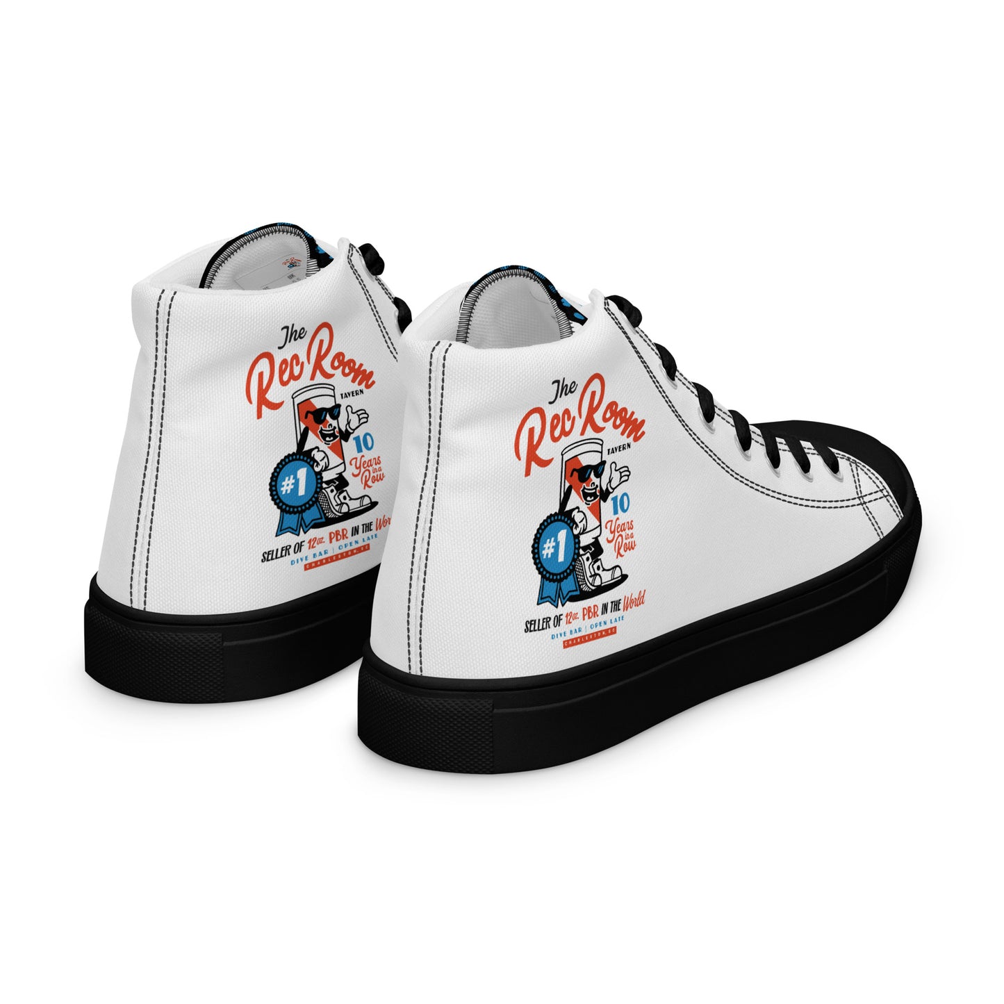 10 Years of PBR Recovery Room Women’s high top canvas shoes