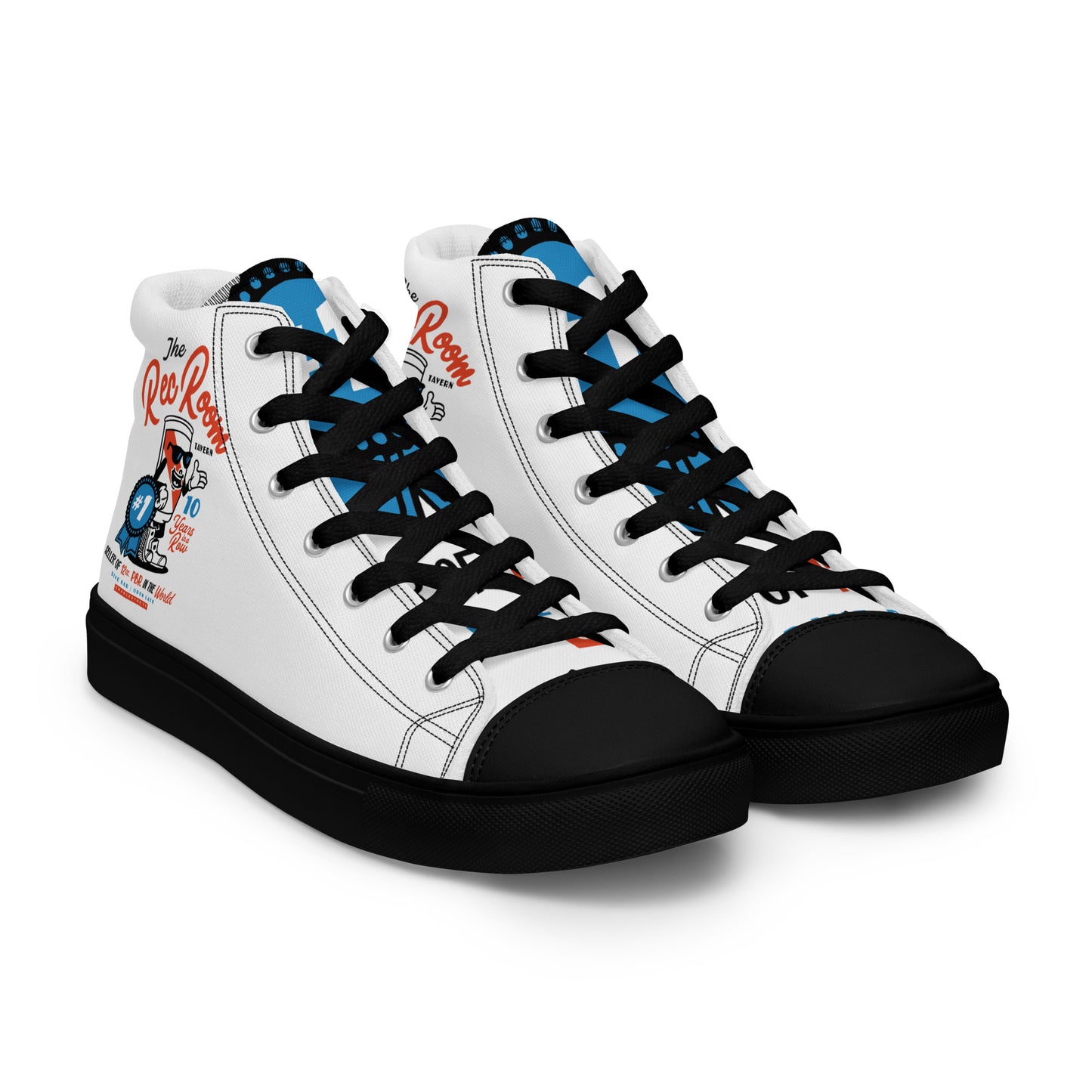 10 Years of PBR Recovery Room Women’s high top canvas shoes